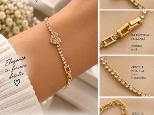 Brățară Luxury Heart – Inimă & cristale