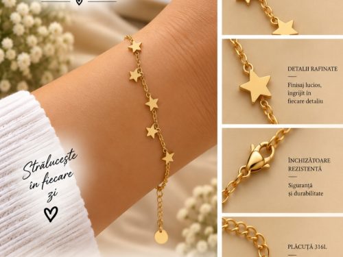Brățară Golden Stars – Steluțe aurii