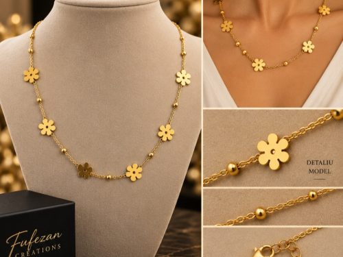 Colier Golden Daisy – Flori aurii